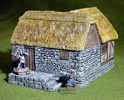 Hudson & Allen Studio 25mm Scale Model Medieval Village Building 4A painted