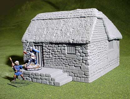 Hudson & Allen Studio 25mm Scale Model Medieval Village Building 4A primed