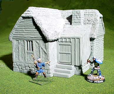 Hudson & Allen Studio 25mm Scale Model Medieval Village Building 4A primed