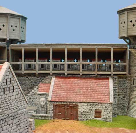 Building with Stair Wall Section Hoarding Image