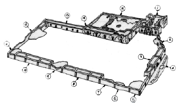 Hudson & Allen Studios 25mm Scale Model Alamo Compound for Tabletop Miniature Wargames