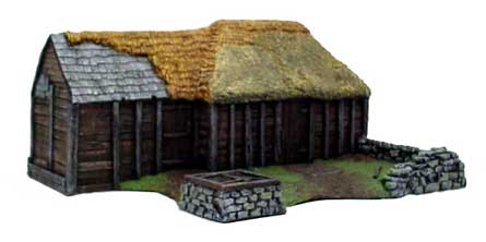 Hudson & Allen 25mm Scale Model Log Cabin Village Building #1 for Tabletop Miniature Wargames