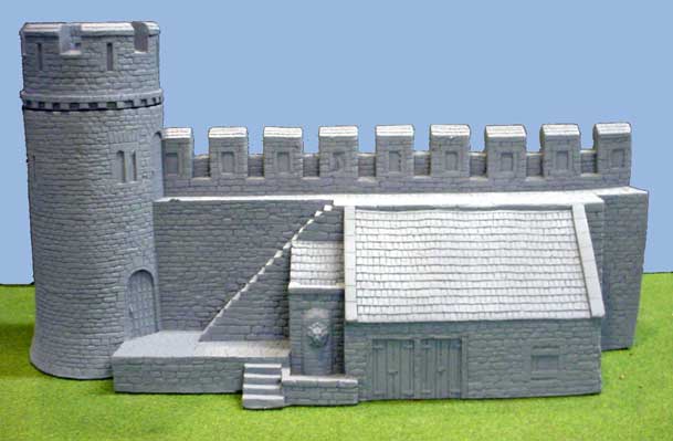 Hudson & Allen 25mm Scale Model Medieval Castle Wall Expansion Set for Tabletop Miniature Wargames