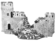 Hudson & Allen 25mm Scale Model Medieval Castle Breached Wall for Tabletop Miniature Wargames