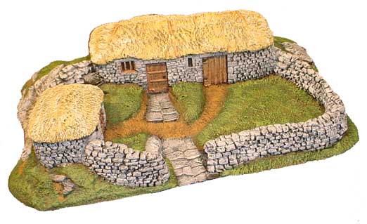 Hudson & Allen 25mm scale model Highland Village Set, Building 1 for Tabletop Miniature Wargames