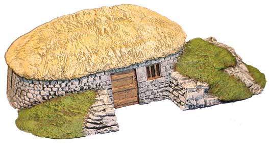 Hudson & Allen 25mm scale model Highland Village Set, Building 2 for Tabletop Miniature Wargames