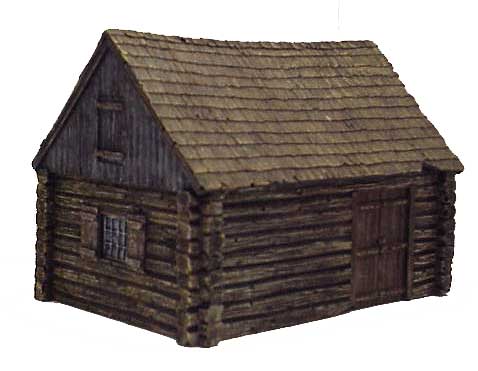 Hudson & Allen 25mm Scale Model Log Cabin Village Building #5 for Tabletop Miniature Wargames
