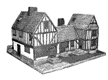 Hudson & Allen 25mm scale model Late Medieval Manor House for Tabletop Miniature Wargames