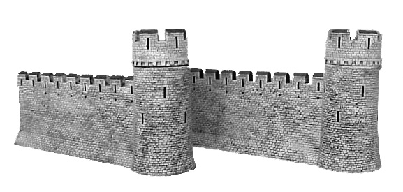 Hudson & Allen 25mm Scale Model Medieval Castle Wall Expansion Set for Tabletop Miniature Wargames